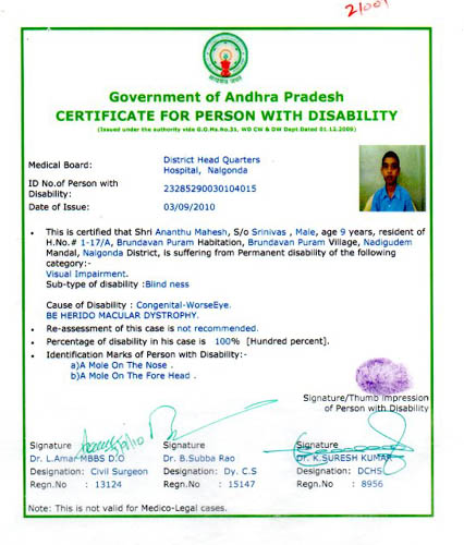 Disability Certificate Application Procedure And Status 57 OFF
